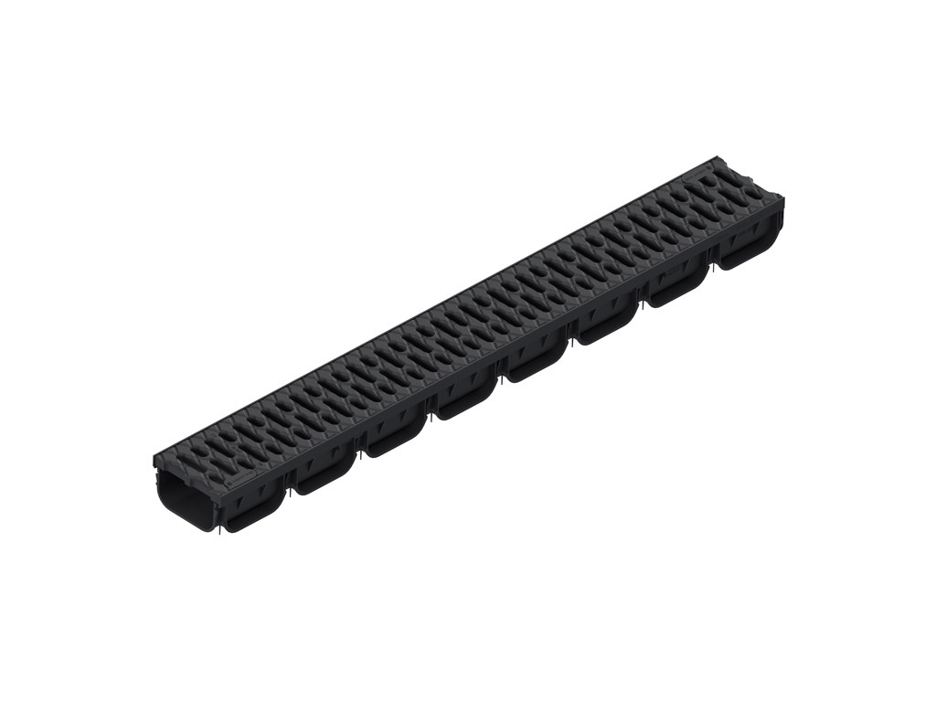 Rigolă din plastic Easy2 DN100 H70 cu grătar din plastic