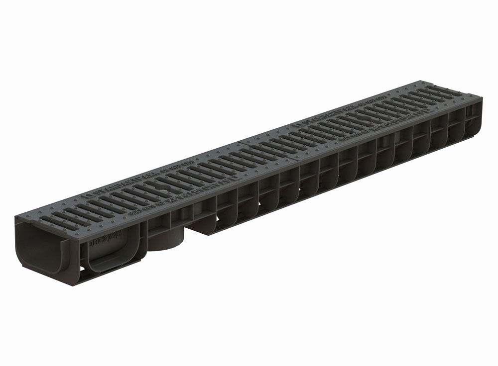 Rigolă din plastic Easy3 DN100 H100 cu grătar din plastic